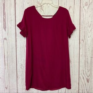 Lulus Flutter Sleeve Casual Swing Dress